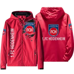 FC Heidenheim Bundesliga Windbreaker Jacket SPO416014, Gift For Fan FC Heidenheim - Red