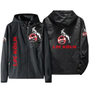 FC Koln Bundesliga Windbreaker Jacket SPO416019, Gift For Fan FC Koln - Black