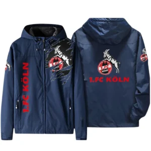 FC Koln Bundesliga Windbreaker Jacket SPO416019, Gift For Fan FC Koln - Navy