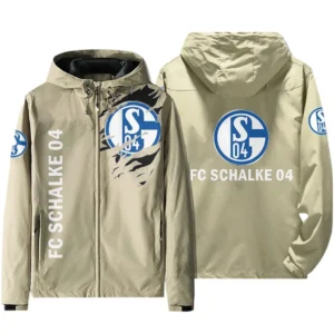 FC Schalke 04 Bundesliga Windbreaker Jacket SPO416025, Gift For Fan FC Schalke 04 - Beige
