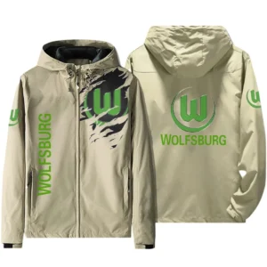 VfL Wolfsburg Bundesliga Windbreaker Jacket SPO416030, Gift For Fan VfL Wolfsburg - Beige