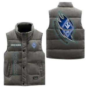 SV Waldhof Mannheim Bundesliga Corduroy Vest SPO616039, Gift For Fan SV Waldhof Mannheim - Gray