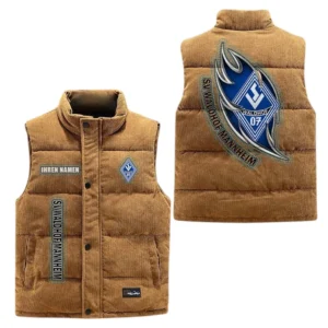 SV Waldhof Mannheim Bundesliga Corduroy Vest SPO616039, Gift For Fan SV Waldhof Mannheim - Brown