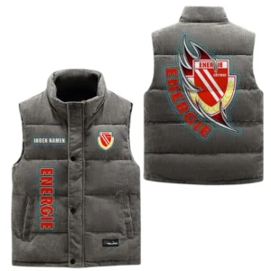 FC Energie Cottbus Bundesliga Corduroy Vest SPO616040, Gift For Fan FC Energie Cottbus - Gray