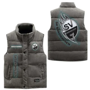 SV Sandhausen Bundesliga Corduroy Vest SPO616041, Gift For Fan SV Sandhausen - Gray