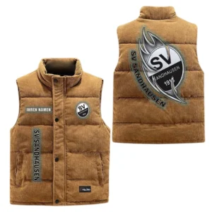 SV Sandhausen Bundesliga Corduroy Vest SPO616041, Gift For Fan SV Sandhausen - Brown
