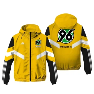 Hannover 96  Bundesliga Adidas Windbreaker Jacket SPO916020, Gift For Fan Hannover 96  - Yellow