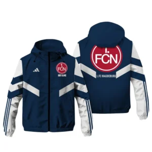 FC Nurnberg Bundesliga Adidas Windbreaker Jacket SPO916021, Gift For Fan FC Nurnberg - Navy