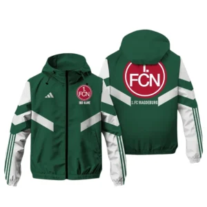 FC Nurnberg Bundesliga Adidas Windbreaker Jacket SPO916021, Gift For Fan FC Nurnberg - Green