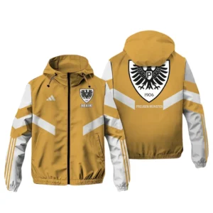 FC Schalke 04 Bundesliga Adidas Windbreaker Jacket SPO916032, Gift For Fan FC Schalke 04 - Khaki