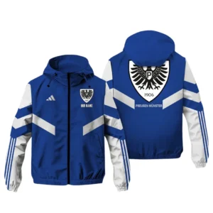 FC Schalke 04 Bundesliga Adidas Windbreaker Jacket SPO916032, Gift For Fan FC Schalke 04 - Blue