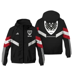 FC Schalke 04 Bundesliga Adidas Windbreaker Jacket SPO916032, Gift For Fan FC Schalke 04 - Black Red