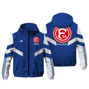 Fortuna Dusseldorf Bundesliga Adidas Windbreaker Jacket SPO916033, Gift For Fan Fortuna Dusseldorf - Blue