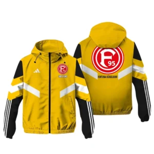 Fortuna Dusseldorf Bundesliga Adidas Windbreaker Jacket SPO916033, Gift For Fan Fortuna Dusseldorf - Yellow