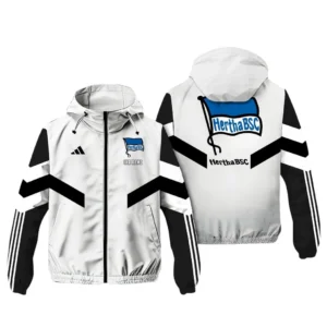 Hertha BSC Bundesliga Adidas Windbreaker Jacket SPO916035, Gift For Fan Hertha BSC - White