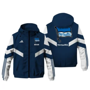 Hertha BSC Bundesliga Adidas Windbreaker Jacket SPO916035, Gift For Fan Hertha BSC - Navy