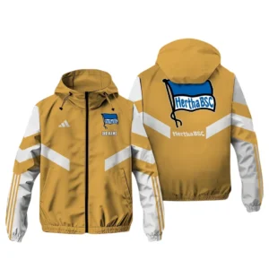 Hertha BSC Bundesliga Adidas Windbreaker Jacket SPO916035, Gift For Fan Hertha BSC - Khaki