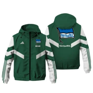 Hertha BSC Bundesliga Adidas Windbreaker Jacket SPO916035, Gift For Fan Hertha BSC - Green