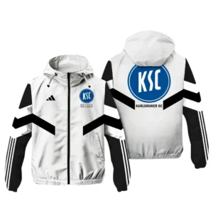 Karlsruher SC Bundesliga Adidas Windbreaker Jacket SPO916036, Gift For Fan Karlsruher SC - White