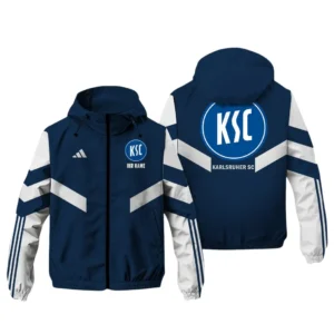 Karlsruher SC Bundesliga Adidas Windbreaker Jacket SPO916036, Gift For Fan Karlsruher SC - Navy