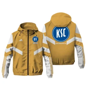 Karlsruher SC Bundesliga Adidas Windbreaker Jacket SPO916036, Gift For Fan Karlsruher SC - Khaki