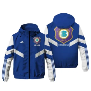 FC Erzgebirge Aue Bundesliga Adidas Windbreaker Jacket SPO916037, Gift For Fan FC Erzgebirge Aue - Blue