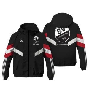 SV Sandhausen Bundesliga Adidas Windbreaker Jacket SPO916038, Gift For Fan SV Sandhausen - Black Red