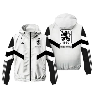 TSV 1860 Munich Bundesliga Adidas Windbreaker Jacket SPO916039, Gift For Fan TSV 1860 Munich - White