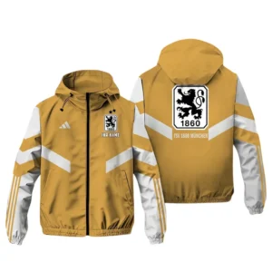 TSV 1860 Munich Bundesliga Adidas Windbreaker Jacket SPO916039, Gift For Fan TSV 1860 Munich - Khaki