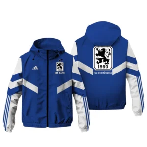 TSV 1860 Munich Bundesliga Adidas Windbreaker Jacket SPO916039, Gift For Fan TSV 1860 Munich - Blue