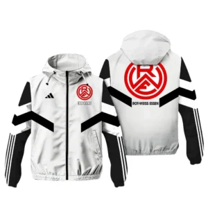 Rot-Weiss Essen Bundesliga Adidas Windbreaker Jacket SPO916040, Gift For Fan Rot-Weiss Essen - White
