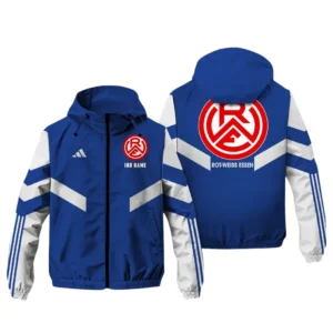 Rot-Weiss Essen Bundesliga Adidas Windbreaker Jacket SPO916040, Gift For Fan Rot-Weiss Essen - Blue
