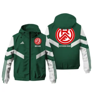 Rot-Weiss Essen Bundesliga Adidas Windbreaker Jacket SPO916040, Gift For Fan Rot-Weiss Essen - Green