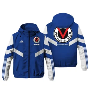 FC Viktoria Koln  Bundesliga Adidas Windbreaker Jacket SPO916042, Gift For Fan FC Viktoria Koln  - Blue