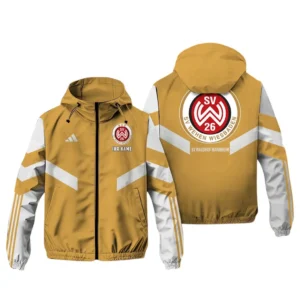 SV Wehen Wiesbaden Bundesliga Adidas Windbreaker Jacket SPO916044, Gift For Fan SV Wehen Wiesbaden - Khaki