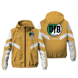 VfB L�beck  Bundesliga Adidas Windbreaker Jacket SPO916045, Gift For Fan VfB L�beck  - Khaki