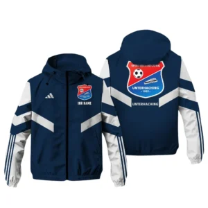 SpVgg Unterhaching Bundesliga Adidas Windbreaker Jacket SPO916046, Gift For Fan SpVgg Unterhaching - Navy