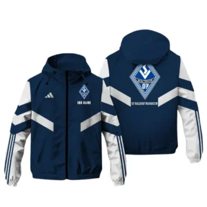 SV Waldhof Mannheim Bundesliga Adidas Windbreaker Jacket SPO916048, Gift For Fan SV Waldhof Mannheim - Navy