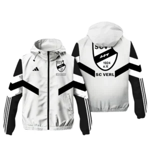 SC Verl Bundesliga Adidas Windbreaker Jacket SPO916049, Gift For Fan SC Verl - White