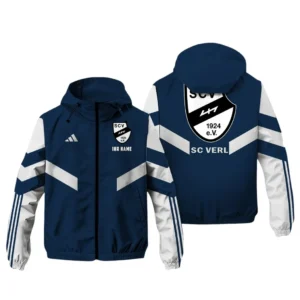 SC Verl Bundesliga Adidas Windbreaker Jacket SPO916049, Gift For Fan SC Verl - Navy