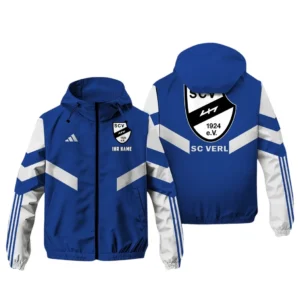 SC Verl Bundesliga Adidas Windbreaker Jacket SPO916049, Gift For Fan SC Verl - Blue