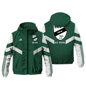 SC Verl Bundesliga Adidas Windbreaker Jacket SPO916049, Gift For Fan SC Verl - Green