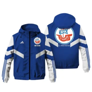Hansa Rostock Bundesliga Adidas Windbreaker Jacket SPO916050, Gift For Fan Hansa Rostock - Blue