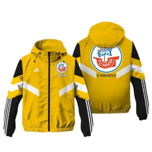 Hansa Rostock Bundesliga Adidas Windbreaker Jacket SPO916050, Gift For Fan Hansa Rostock - Yellow