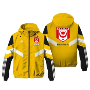 Hallescher FC Bundesliga Adidas Windbreaker Jacket SPO916051, Gift For Fan Hallescher FC - Yellow