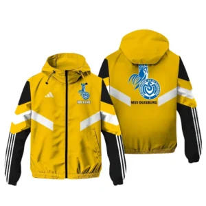 MSV Duisburg Bundesliga Adidas Windbreaker Jacket SPO916052, Gift For Fan MSV Duisburg - Yellow