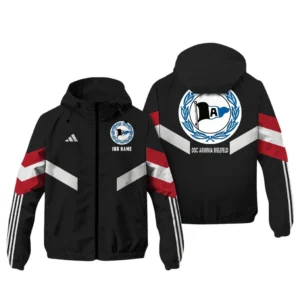 Arminia Bielefeld Bundesliga Adidas Windbreaker Jacket SPO916053, Gift For Fan Arminia Bielefeld - Black Red