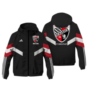 FC Ingolstadt 04 II Bundesliga Adidas Windbreaker Jacket SPO916054, Gift For Fan FC Ingolstadt 04 II - Black Red