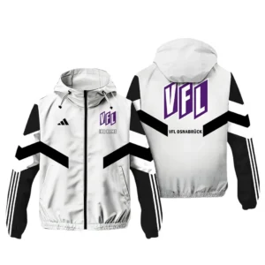 VfL Osnabruck Bundesliga Adidas Windbreaker Jacket SPO916055, Gift For Fan VfL Osnabruck - White