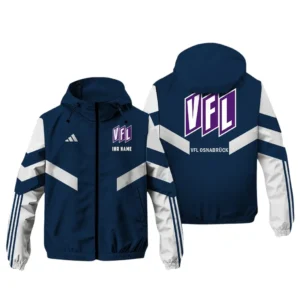 VfL Osnabruck Bundesliga Adidas Windbreaker Jacket SPO916055, Gift For Fan VfL Osnabruck - Navy